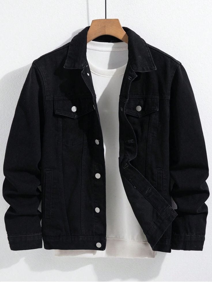 PLAIN BASIC DENIM JACKET